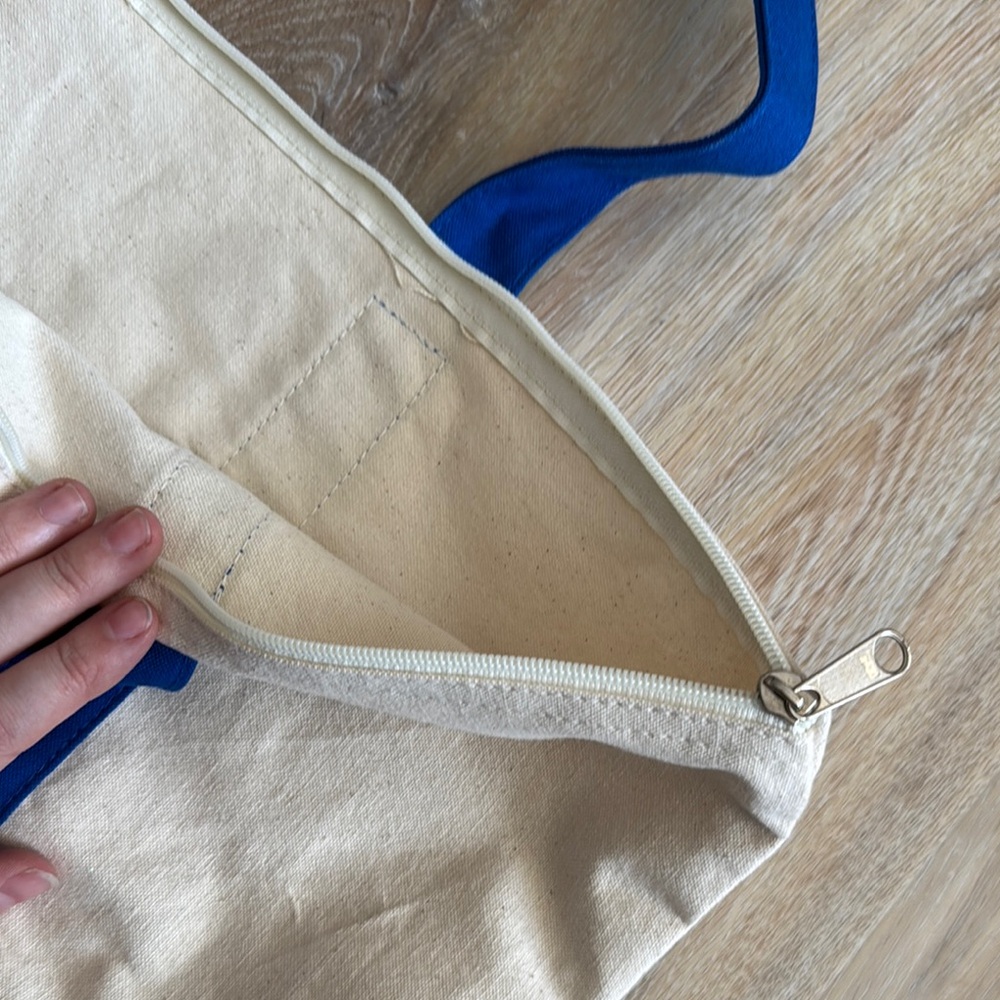 Blue and Cream Tote Bag - Picture 3 of 6